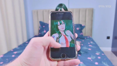 Stepbro Wants To Post Asui Tsuyu's Nudes Online, But She Seduces Him And Lets Him Fuck Her Ass