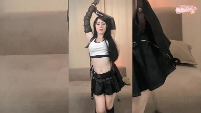 Sexy Tifa Lockhart Dances A Striptease And Shows Her Taints